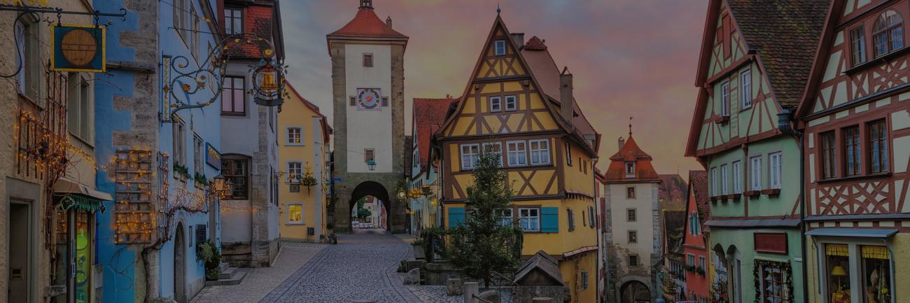 Half-timbered houses in Rothenburg ob der Tauber, Germany