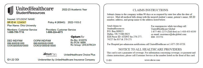 screenshot health insurance cards