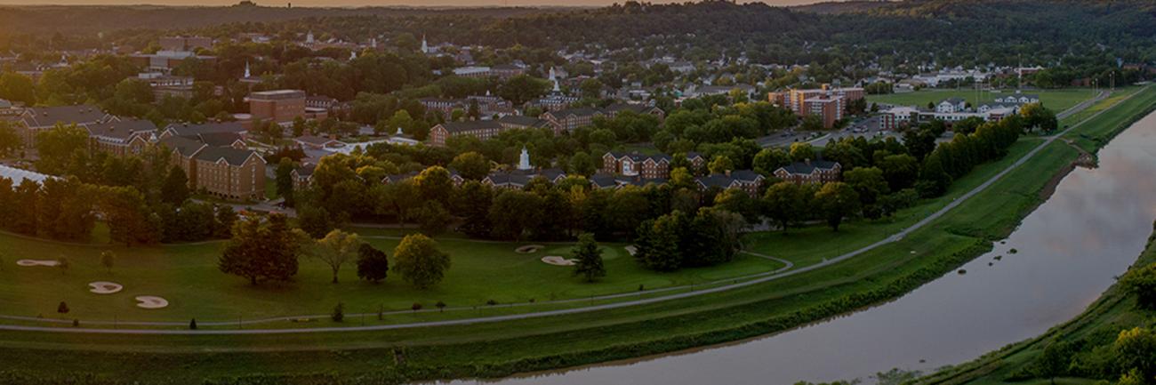 the Hocking River circles Ohio University's Athens Campus