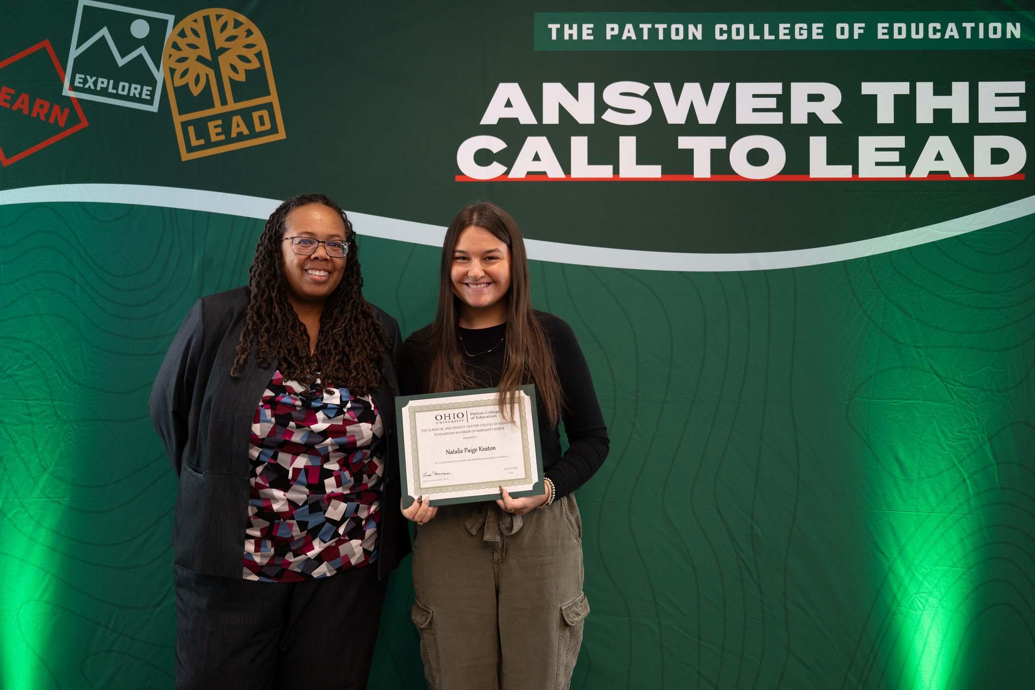 The Gladys W. and David H. Patton College of Education Scholarship in Honor of Margaret Koren 2026-27