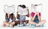 Children reading books.