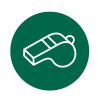 Illustrated coaching whistle icon