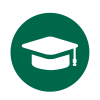 Illustrated icon of a graduation cap