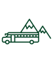 CORAS  - School bus in front of mountains icon
