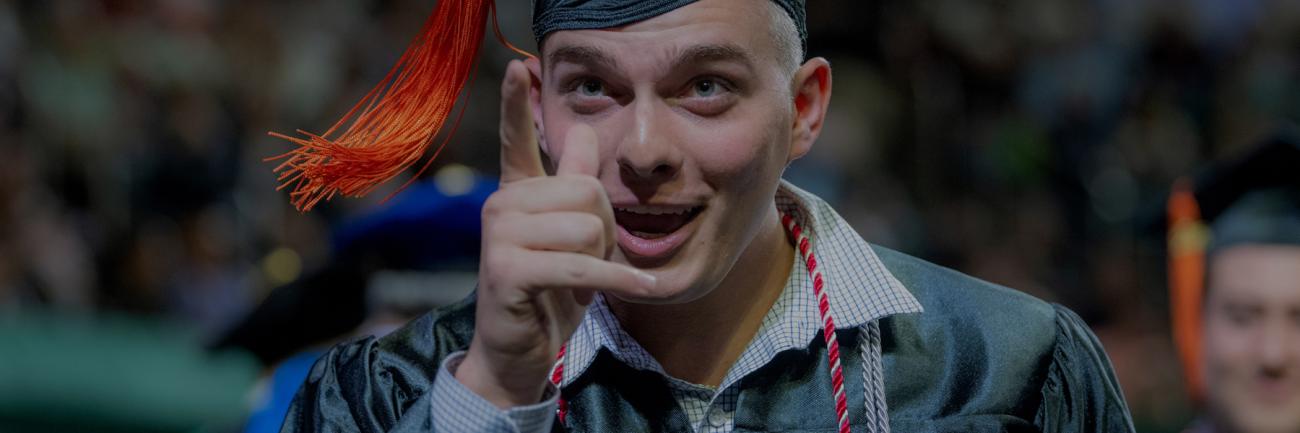 Ohio University Engineering graduate celebrates at commencement