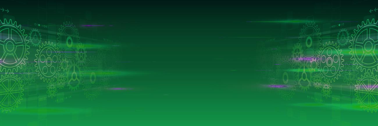 illustration of mechanical icons on a green background