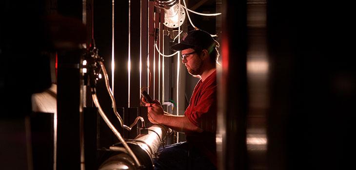 An engineering running tests