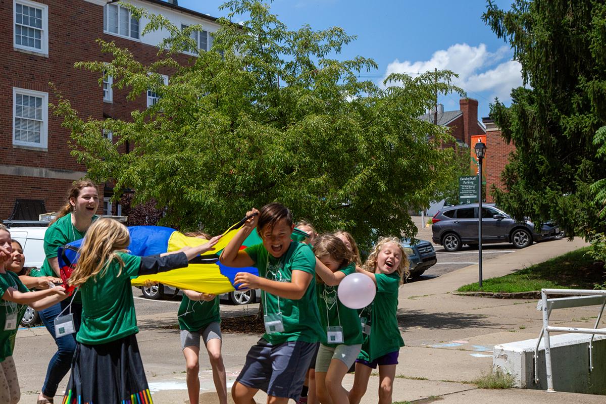 students outdoors