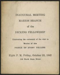 Dickens Marion Inaugural Cover