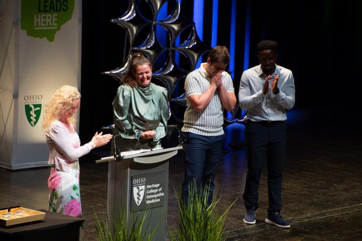 HCOM Class of 2026 students learn they have received a scholarship