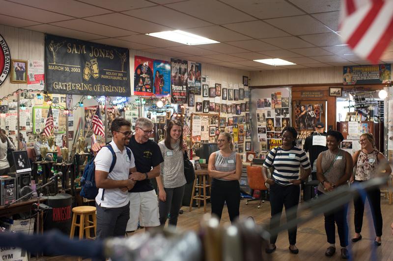 RUSP students at Sam's Gym during immersion