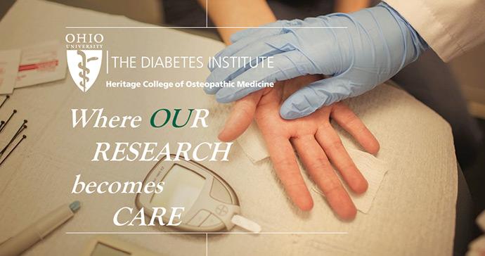hands touching with diabetes tagline