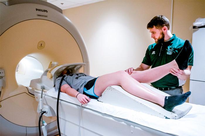 A patient gets a scan