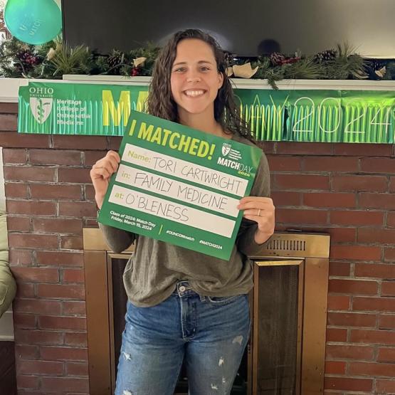 Class of 2024 graduate Tori Cartwright