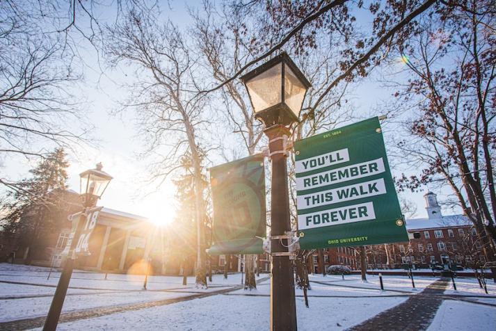 Campus remember forever sign