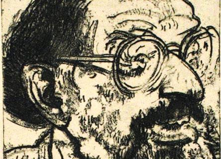 "Allen Ginsberg", Harvey Breverman, 1991, etching