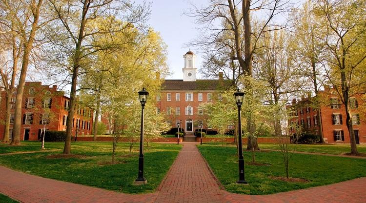 Ohio University Green Buildings view of lawn and buildings.