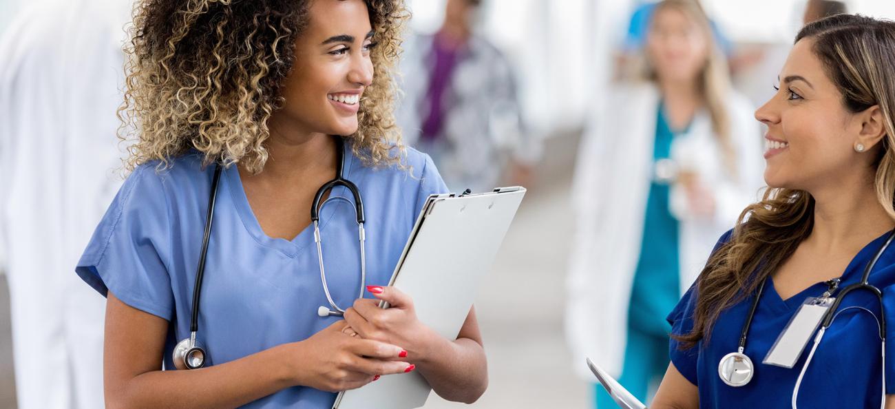 medical staff talking