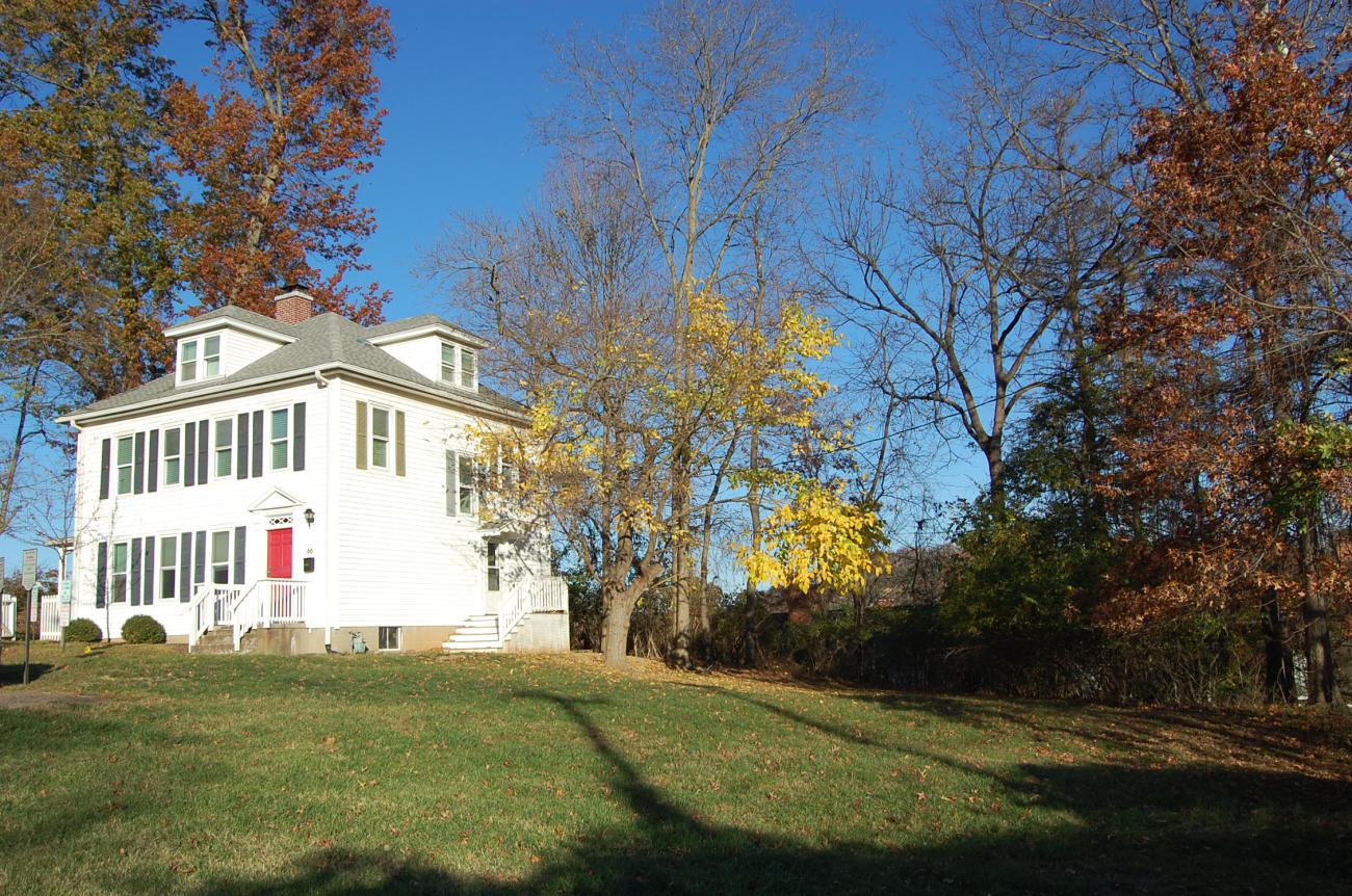 A side view of the new OHIO Ecohouse