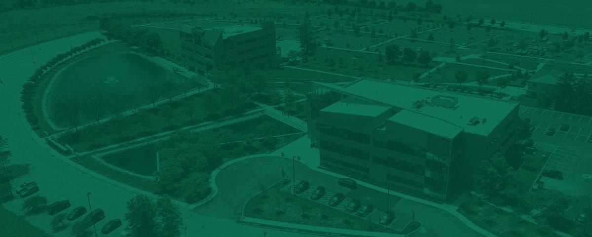 Aerial view of Ohio University's Dublin Campus