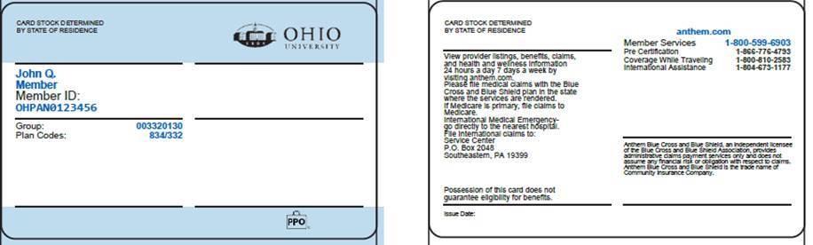 example of Anthem ID card