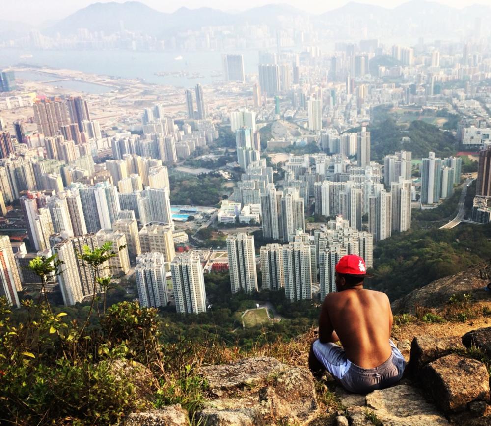 Overlooking city