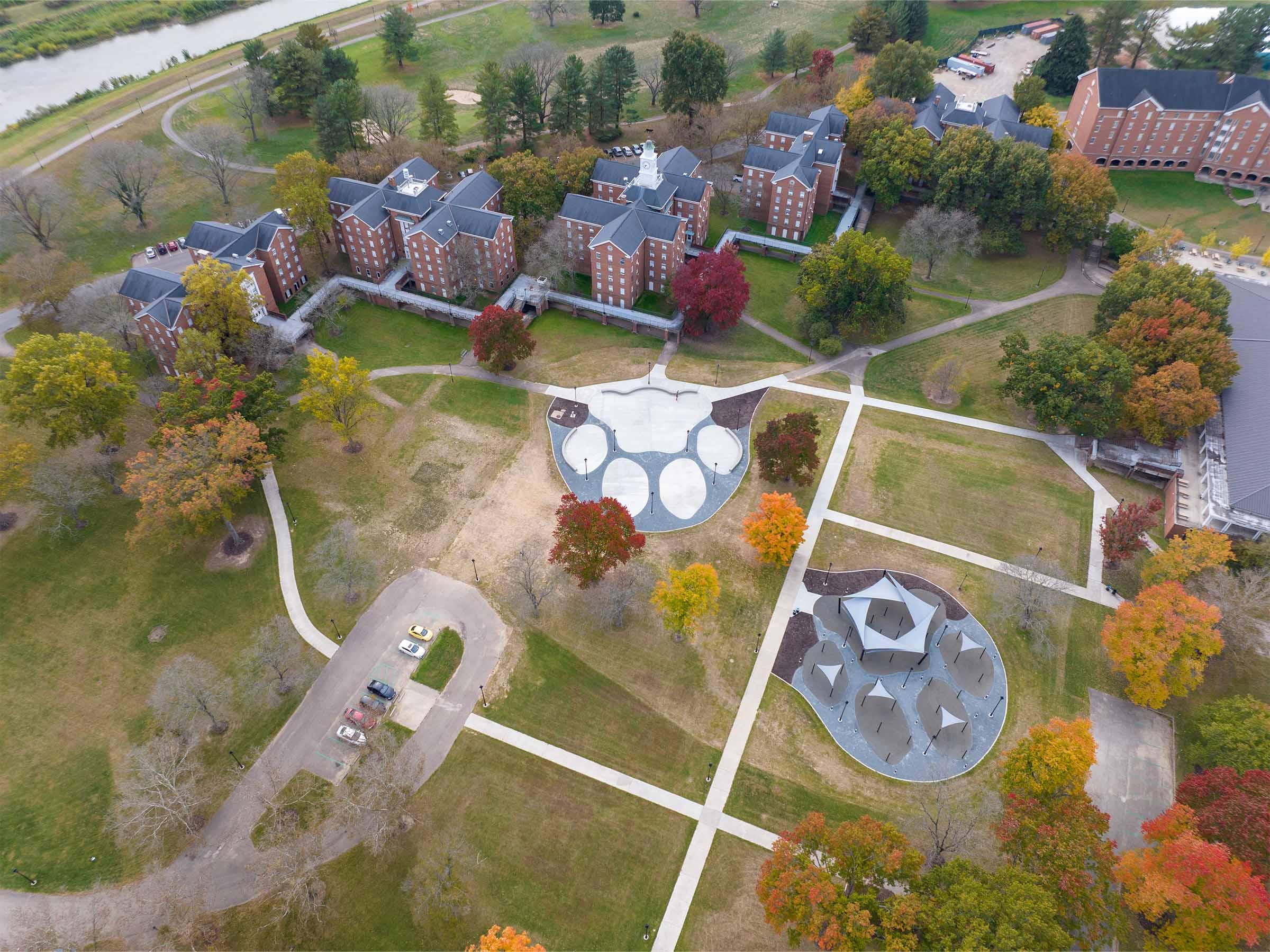 Drone Photo Over Print Park