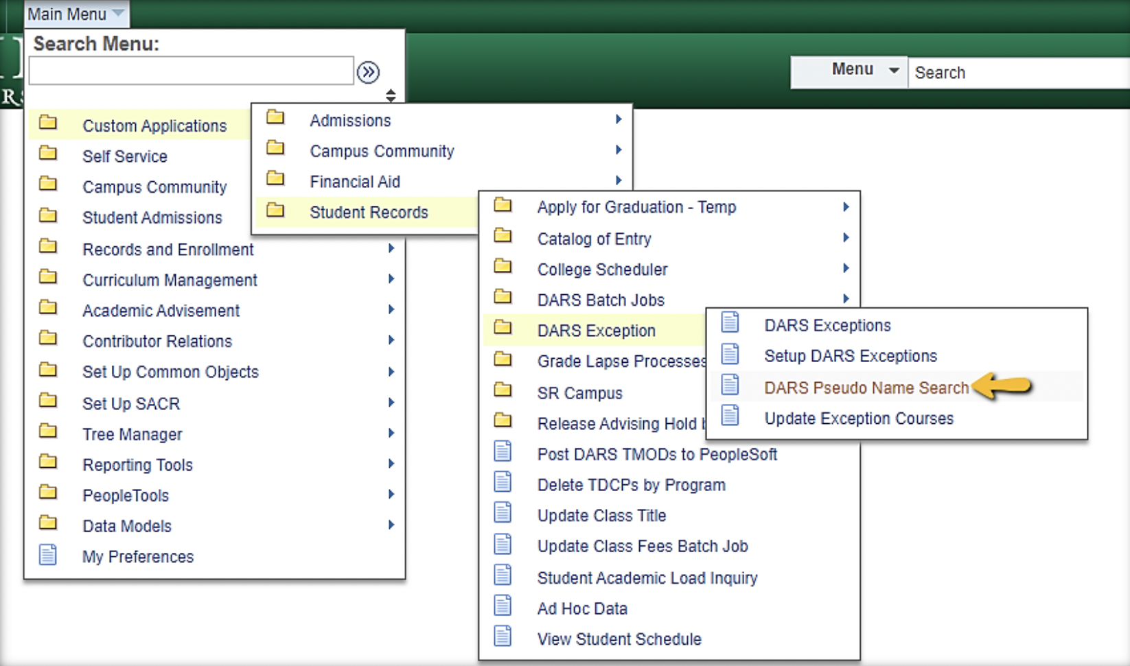 PS - DARS Pseudo Name Search