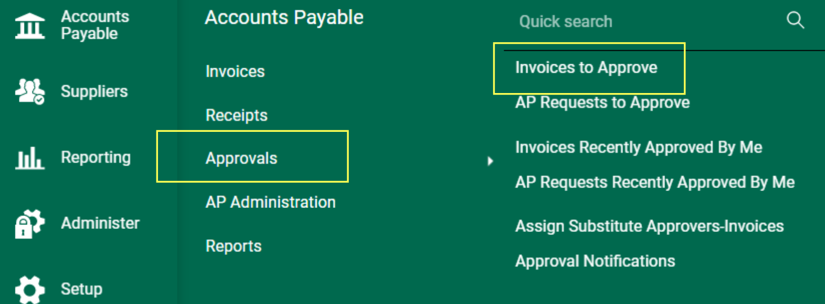 Invoices to Approve