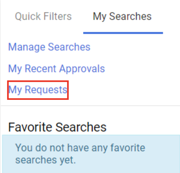 My Searches