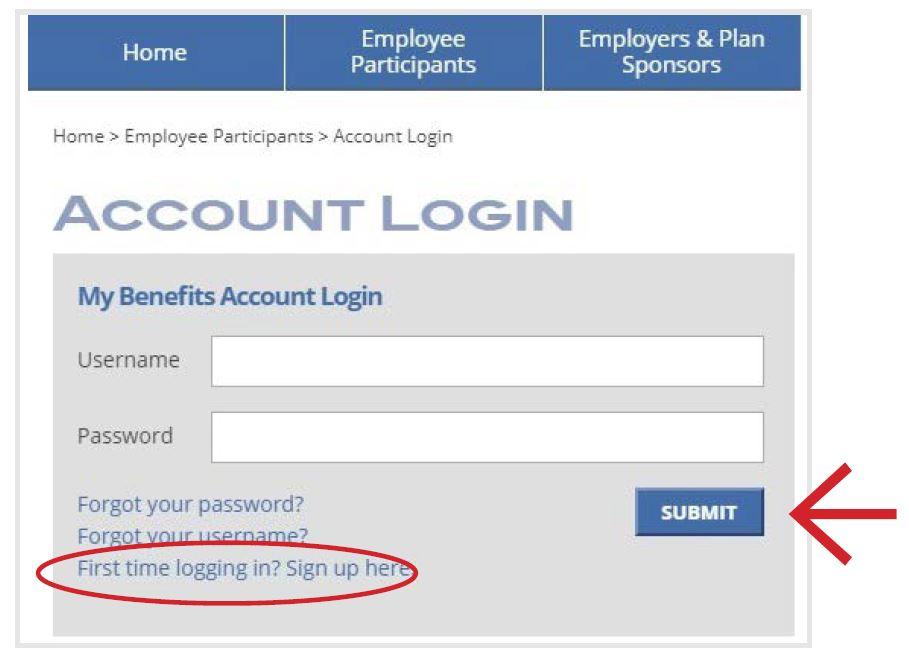 Screenshot of P&A Group first time logging in link