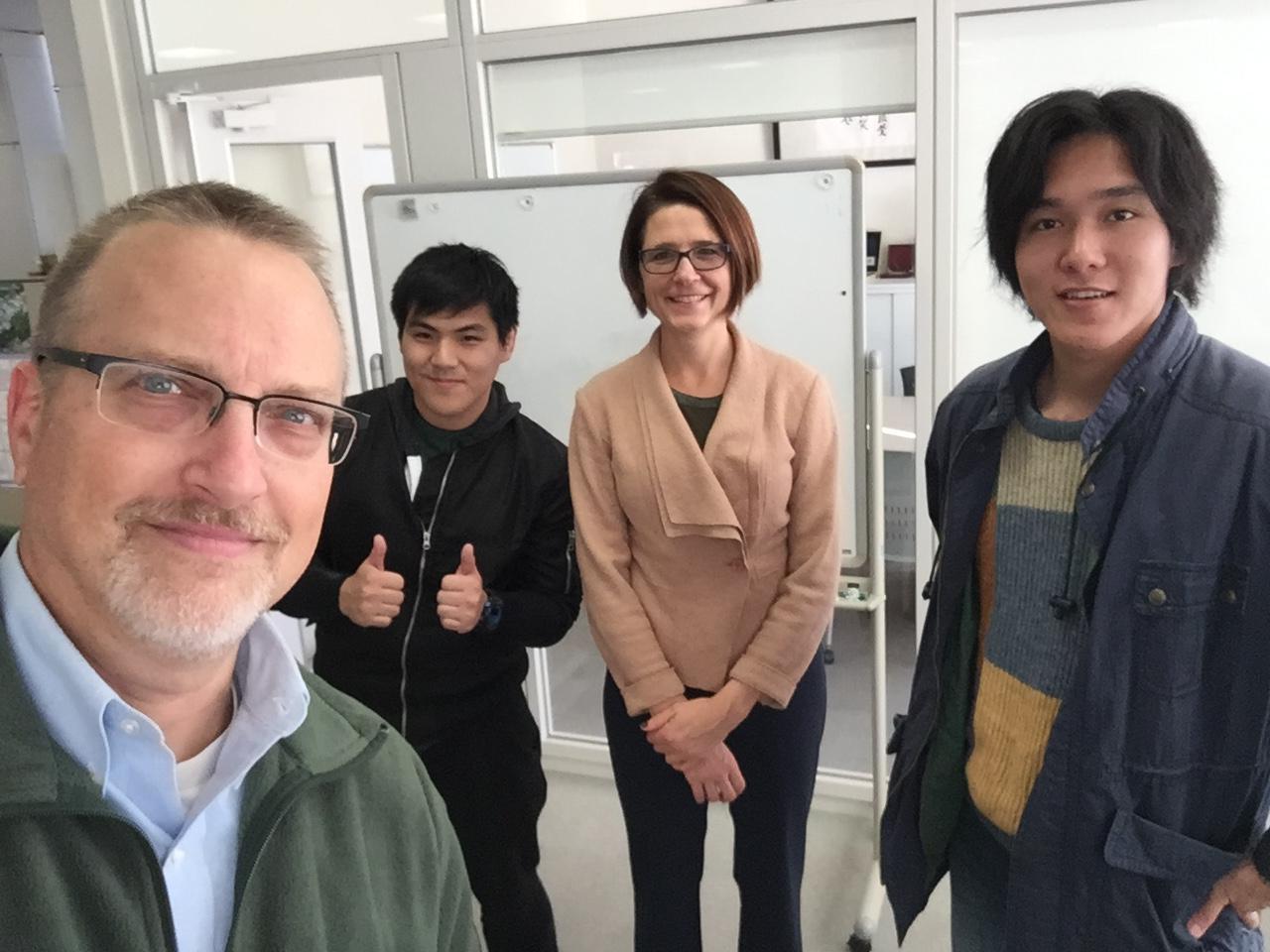 Chris Thompson takes a selfie with Gillian Ice