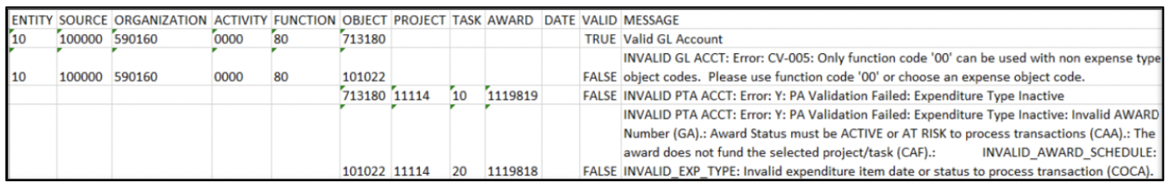 new validated file