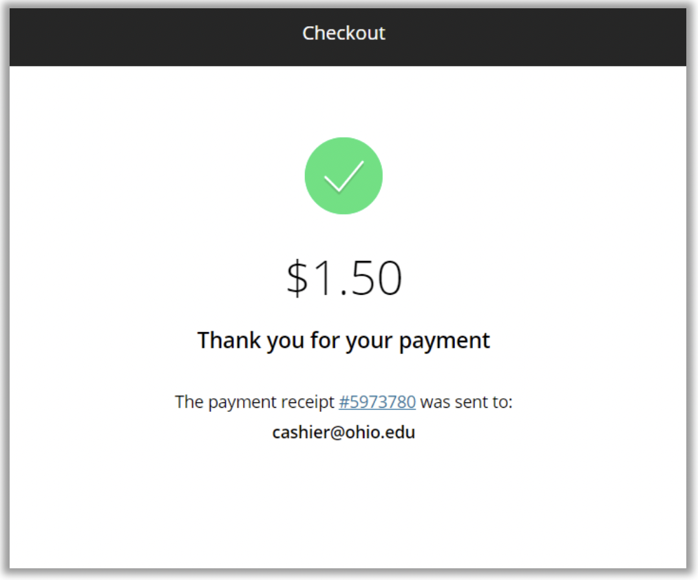 Receipt of Payment