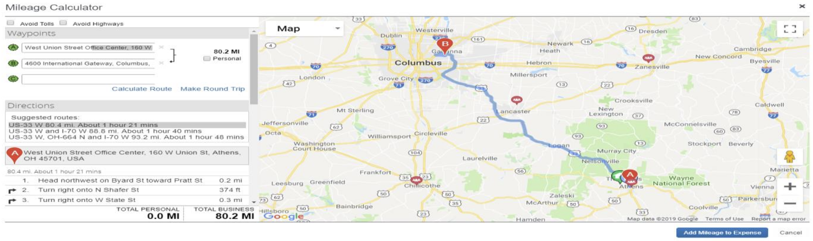 Mileage Calculator