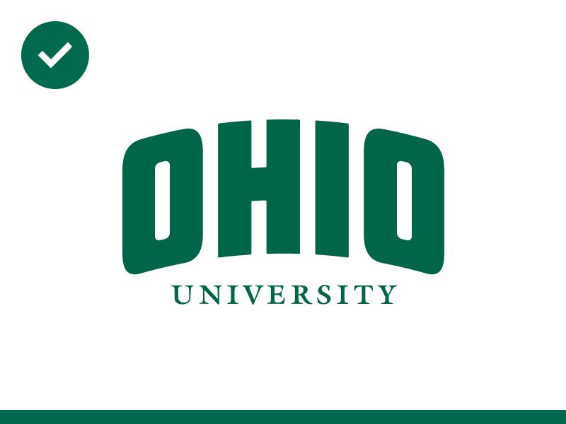 Ohio University Logo - Stand Alone Acceptable Use