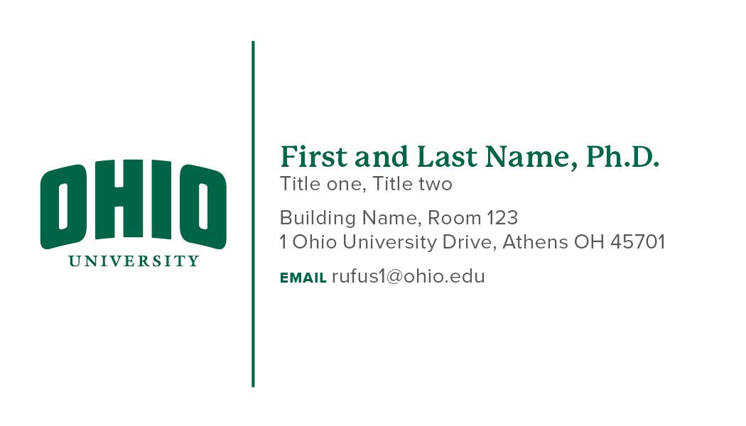 A view of a business card with minimum content