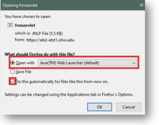 Oracle forms- based menu in Mozilla Firefox ESR