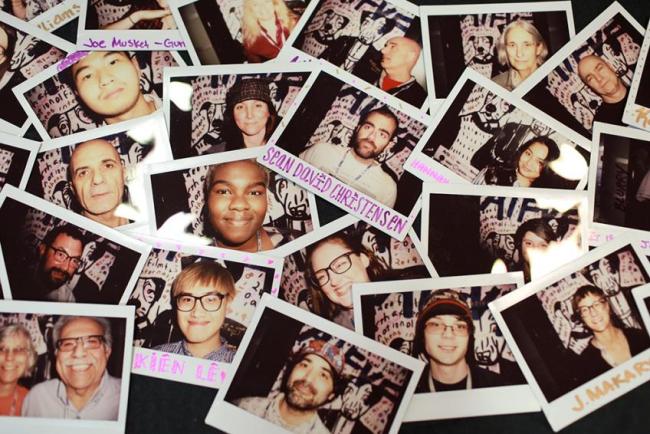 Polaroid photographs of people