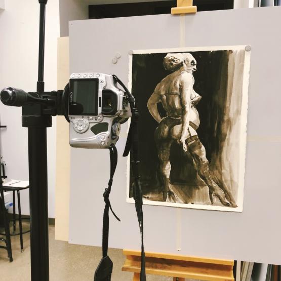 Photographing one of artist Murray Stern’s ‘Ladies of the Night’
