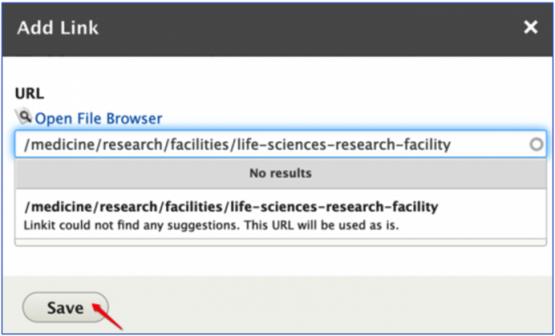 Relative URL example