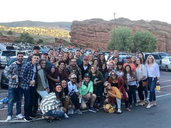 Group photo of Ohio University alumni in Denver.