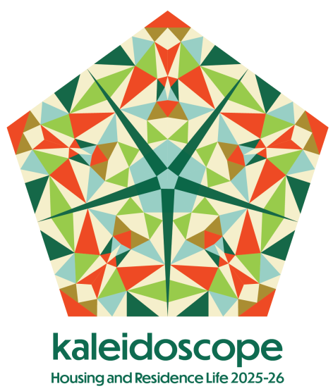 graphic of a kaleidoscope and the word kaleidoscope beneath it