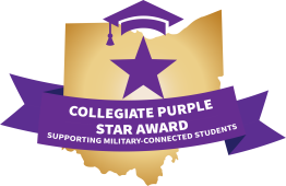 Collegiate Purple Star Award badge