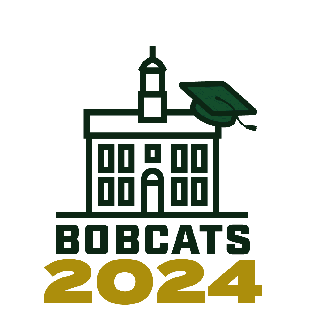 Bobcats 2024 GIF with graduation cap